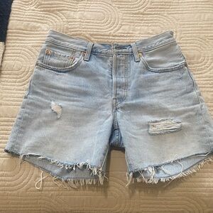 Levi's Light Wash Denim Shorts